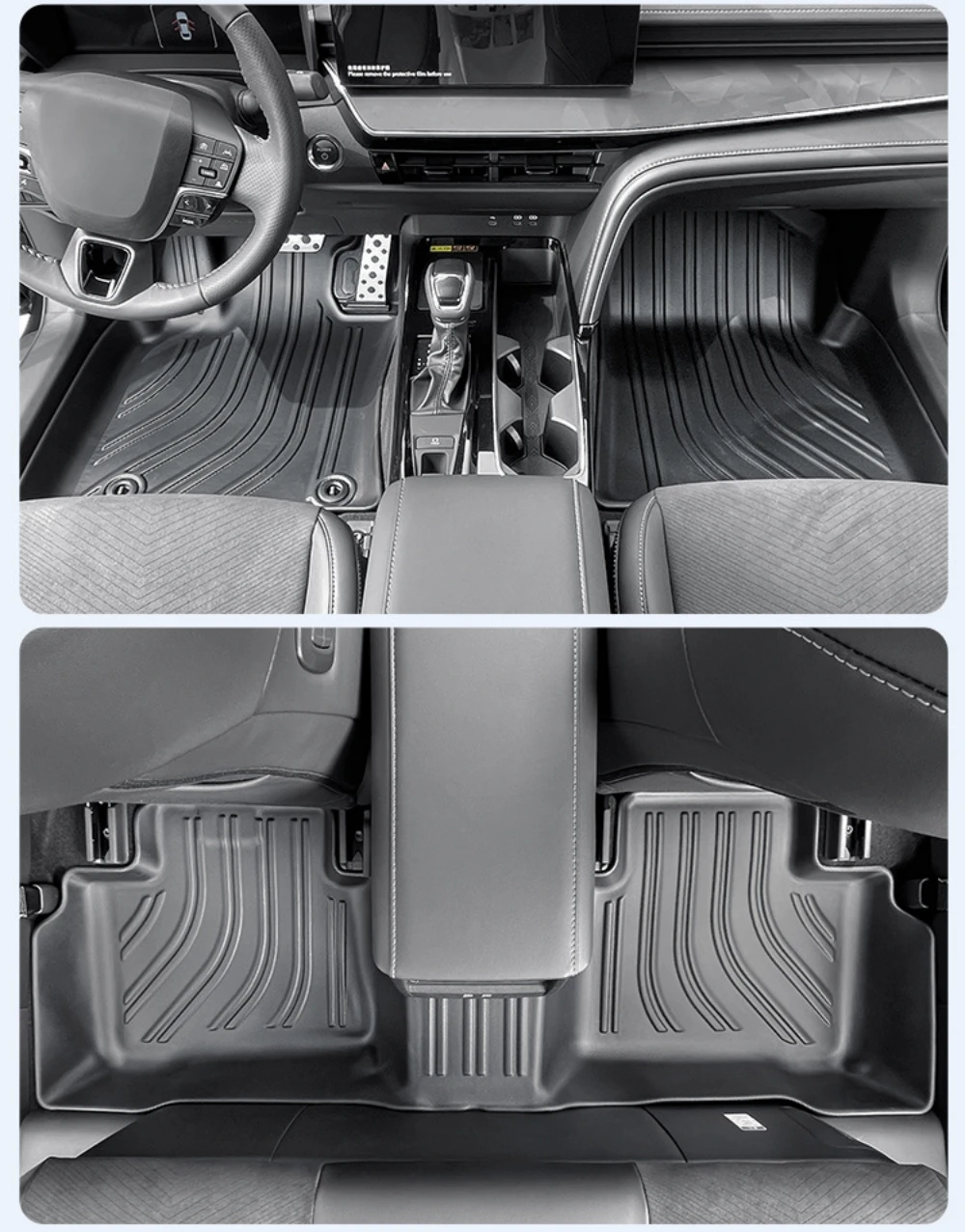 Für Toyota Camry XV70/XV80 2019-2026 Hybrid Linkslenker Rechtslenker TPE-Fußmatten Kofferraummatte Hybrid-Zubehör – Detail 4