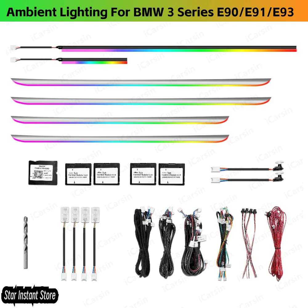 

Upgrade 256 Colors Symphony LED Car Interior Ambient Light for BMW 3 Series E90/E91/E93 2004-2011 Strip Accessories