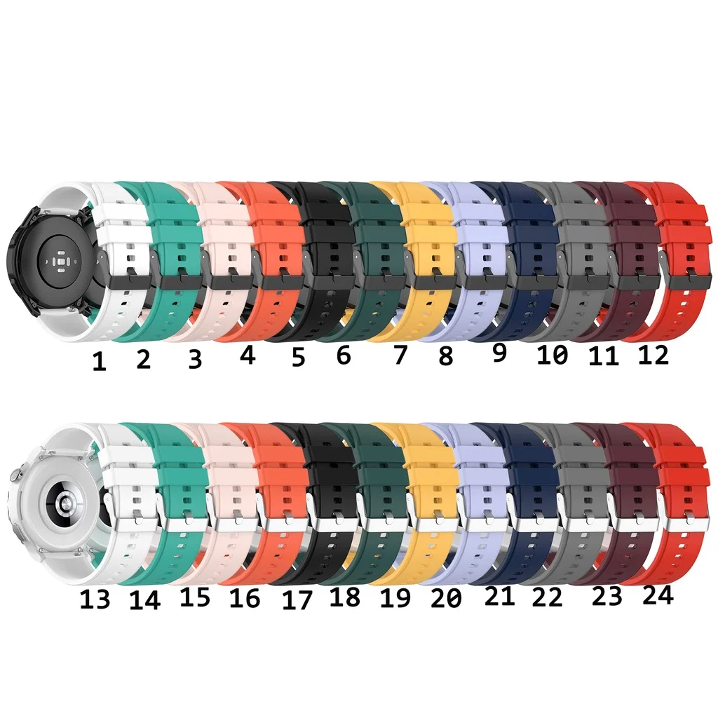 20mm 22mm Silicone Watch Strap Sports Band for Haylou LS02 wristband for Ticwatch E 2 Pro/ E2 / S2/GTX/Pro3/Pro 2020/Pro 4G