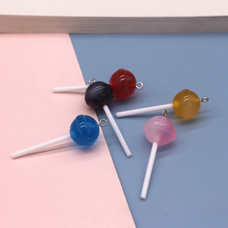 الجملة 30/50/100 قطعة ثلاثية الأبعاد مصاصة الراتنج السحر السائبة كوكب مصاصات الحلوى قلادة ل حلق المفاتيح Diy بها بنفسك مجوهرات جعل