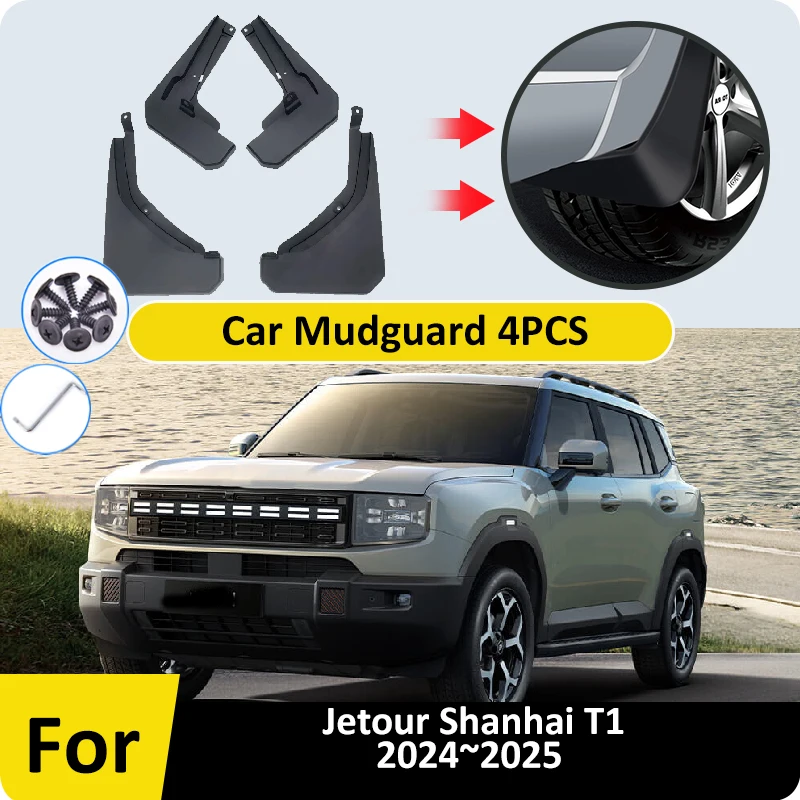

Car Fenders For Jetour Shanhai T1 2024 2025 Mudguards Mudguard Splash Guards Wheels Protect Covers Wheel Protector Accessories