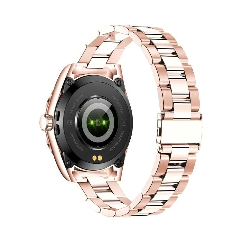 TJXL-I80 الساعات الذكية AMOLED للنساء 1.28 بوصة BT Call Relogio Smartwatch مراقب معدل ضربات القلب الأجهزة التي يمكن ارتداؤها