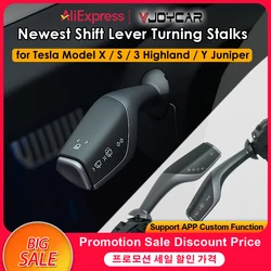for Tesla Model S X Turn Stalks Gear Shifter Lever for Model 3 Highland Physical Shift Grab Kit Turning Parking Indicator Handle
