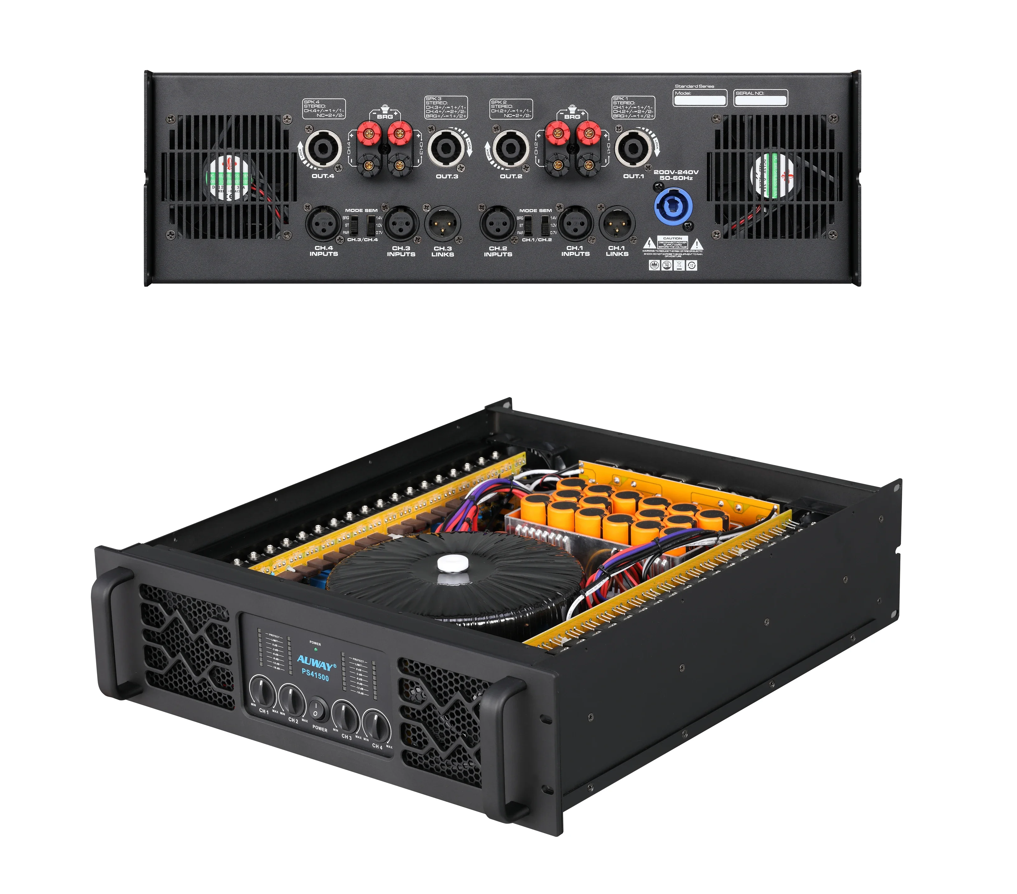 ملحقات أصلية جميلة باس PS41500 فئة H 3U 4 قنوات مضخم طاقة ستيريو رقمي صوت 1500 وات #4