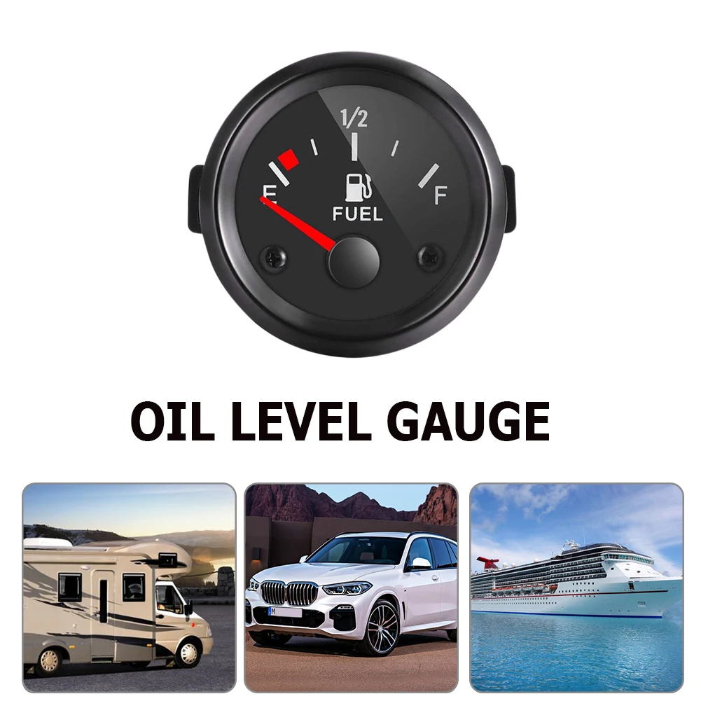 

Universal Car Fuel Level Gauge White Backlight Auto Car Fuel Meter 12/24V Pointer Oil Tank Meter IP67 Waterproof for Boat Yacht