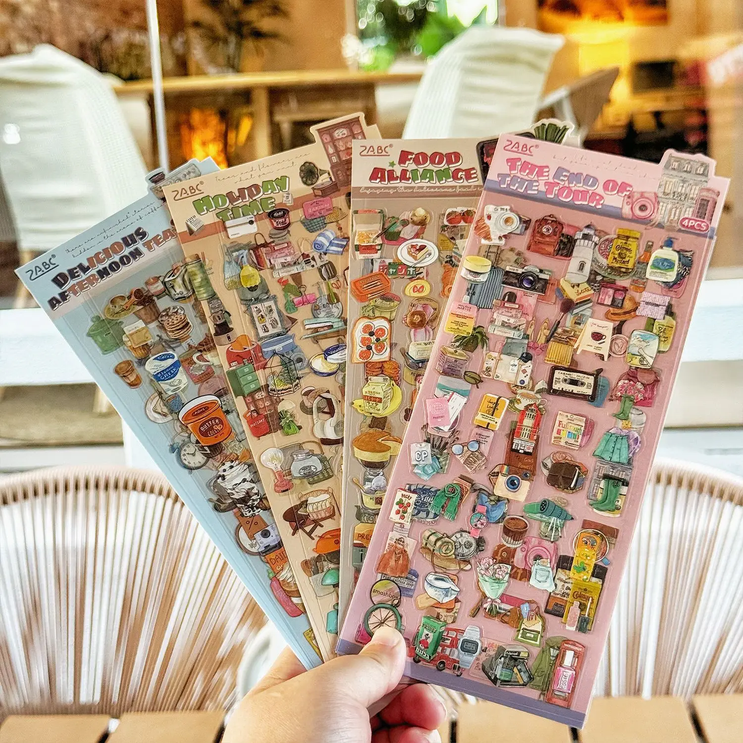 Cute Fruit Food Daily Things Design Small Plastic Stationery Stickers for Scrapbooking Journal Decor School Supplies