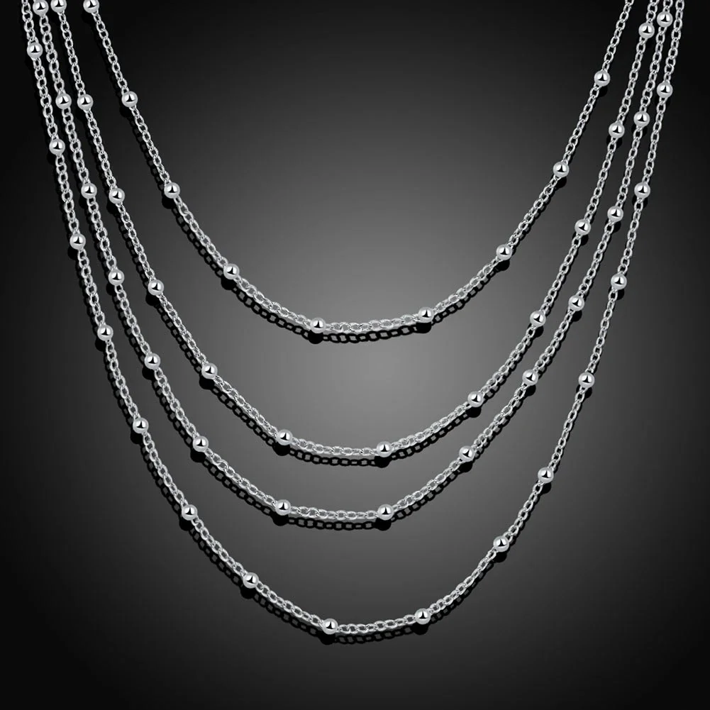

Wholesale 925 Sterling Silver Jewelry European Style Popular Lady Cute Charms Beads Chain Necklace Fashion Valentine'S Day Gift