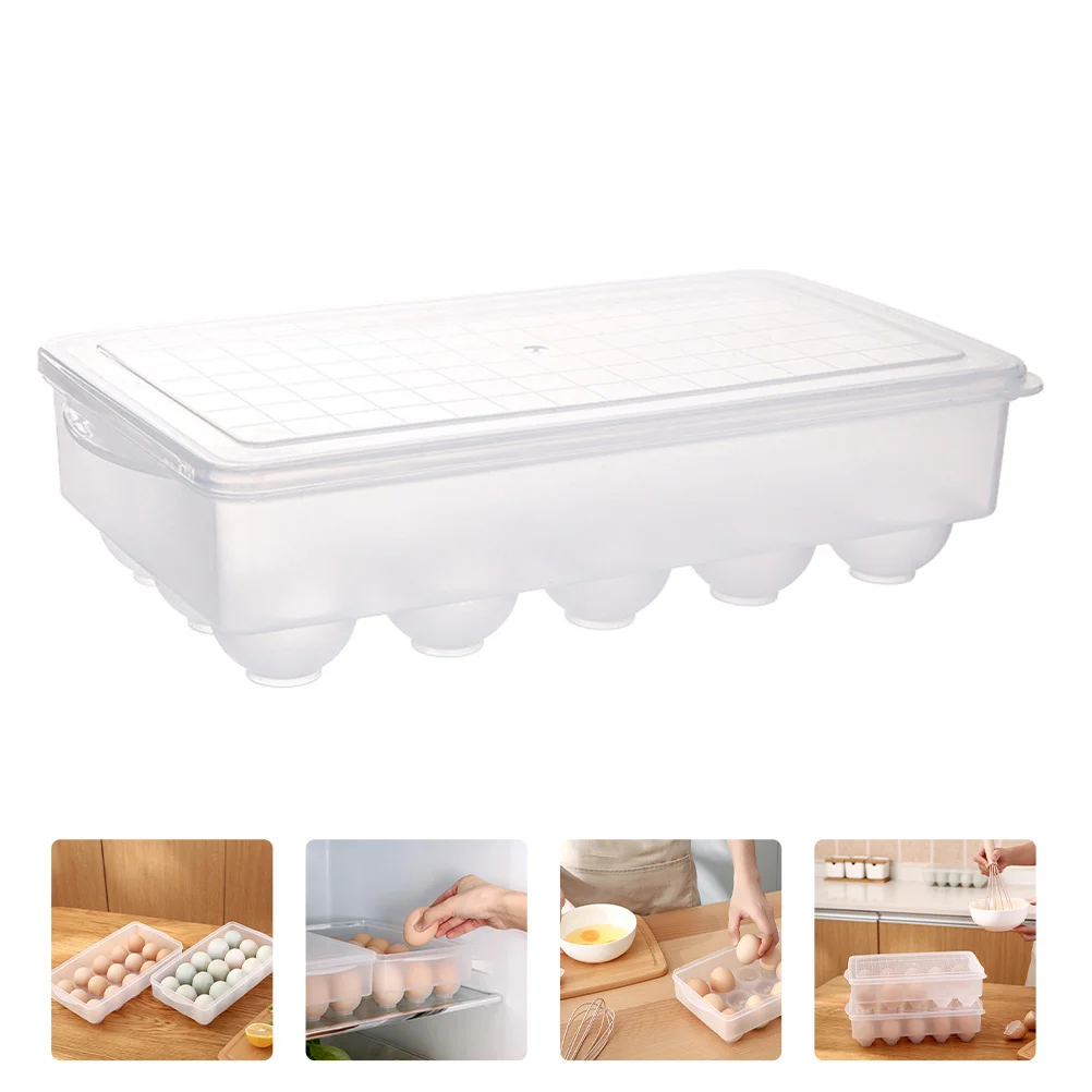 

Egg Storage Box with Organizer Containers for Food Pp Holder Eggs Lid