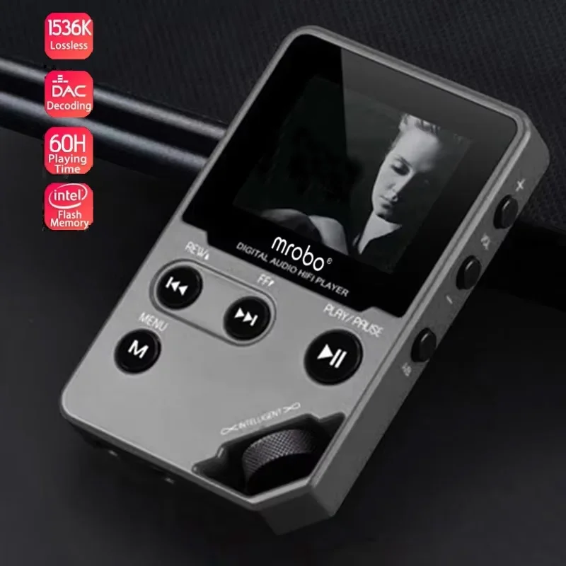 Portable HiFi Stereo Music MP3 MP4 Player HD Lossless DAC Decoding Video Sports FM/E-book/Recorder for Walkman Student Gifts