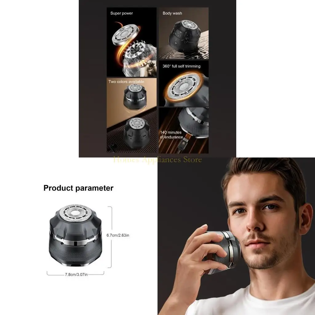 

D0ab Head Shavers для лысых мужчин Магнитный электрический электрический лицевой лицевой лицевой бритву Перезаряжаемая дисплей