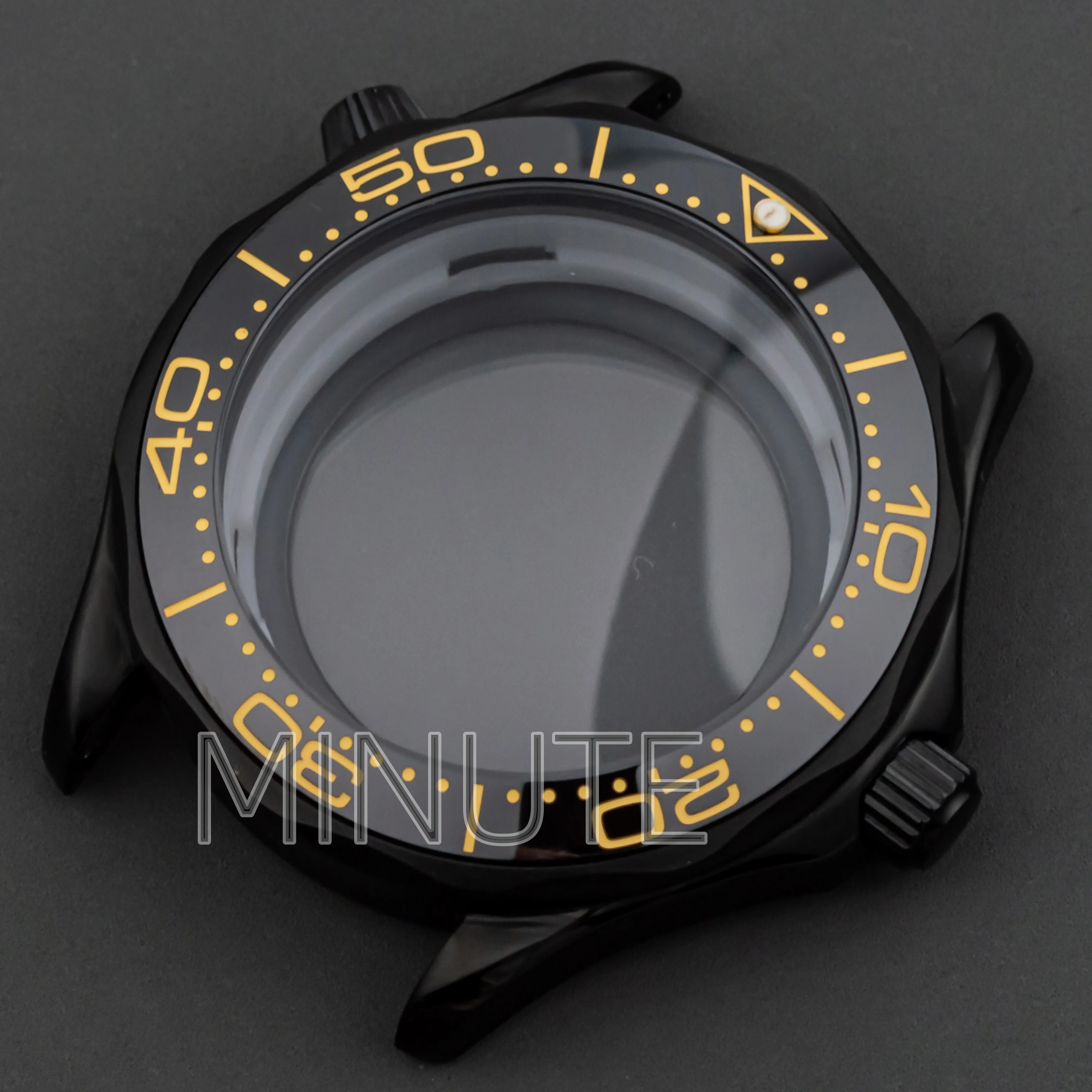 NH35 Case 10bar Waterproof 316L Steel 41mm Watch Case for Seamaster 300 Watch Parts Case+Bezel fit NH35/36 Mechanical Movement