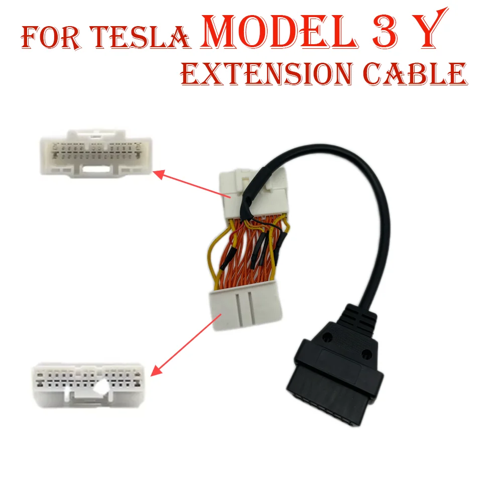 

Для разъема Tesla с 26 контактов на 16 контактов после января 2019 года Tesla Model 3 Y OBD II Диагностический жгут Электронное кабельное устройство