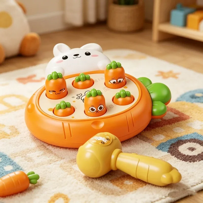 

Toddler Whac A Mole Hammering Toy Montessori Learning Tool Baby Knocking Game Accessory For Kids Parent Child Leisure Time Play