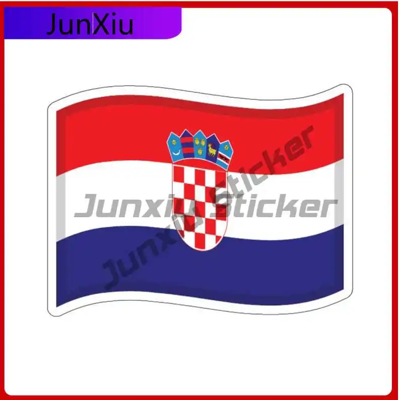 Croatia Flag Sticker Croatian Decorations Anti Scratch Pvc Accessories For Cars Window Phone Trunk Windshield Guitarlaptop Boat