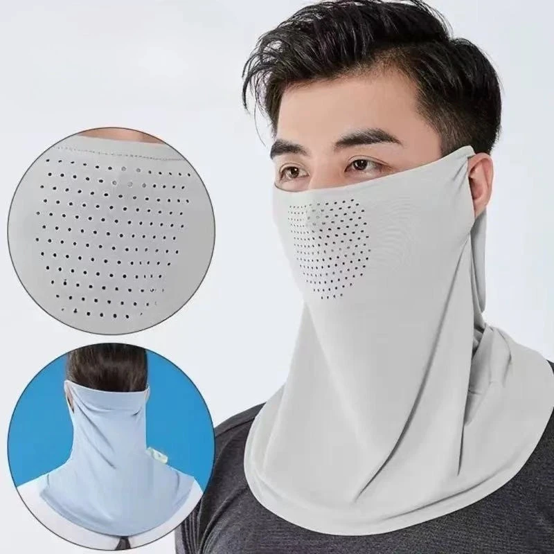 

Summer Outdoor Cycling UV Protection Face Cover for Men and Women Ice-Silk UV-Blocking Breathable Neck-Covering Mask