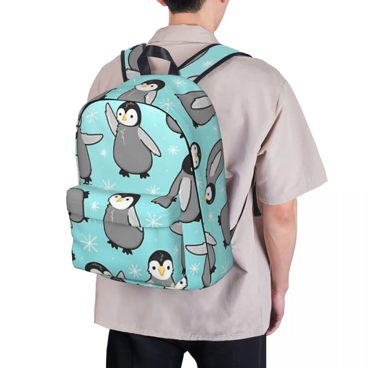 Pinguim pintinhos mochilas grande capacidade estudante saco de livro bolsa de ombro portátil à prova dwaterproof água crianças saco escolar