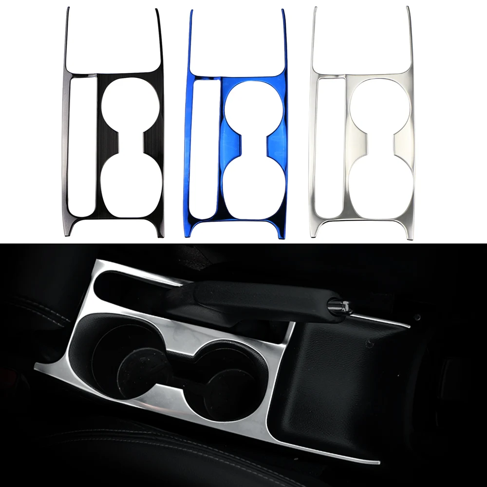 Cubierta decorativa de acero inoxidable para taza de agua de coche, pegatinas de Panel de freno de mano LHD para Nissan Kicks 2017 - 2021