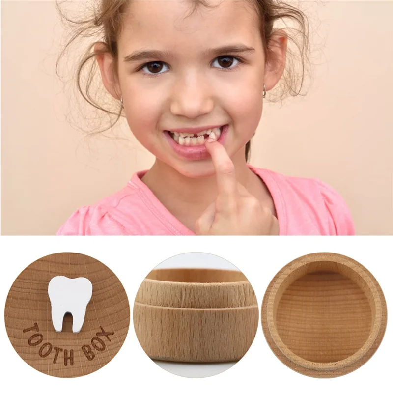 F-F صندوق جنية الأسنان ثلاثي الأبعاد صندوق خشبي منحوت صندوق جنية الأسنان ملحقات الديكور لصبي أو فتاة #3