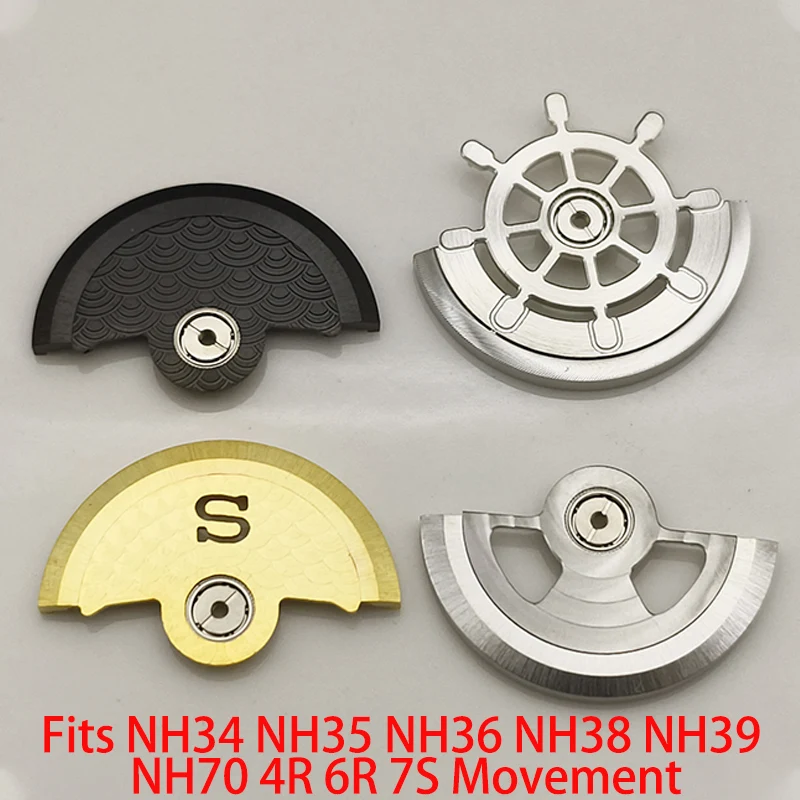 

NH35 NH36 Automatic Hammer Rotor Fits For 7S26 NH34 NH35 NH36 NH38 NH39 NH70 4R 6R Movement Men's Watch Refit Accessories
