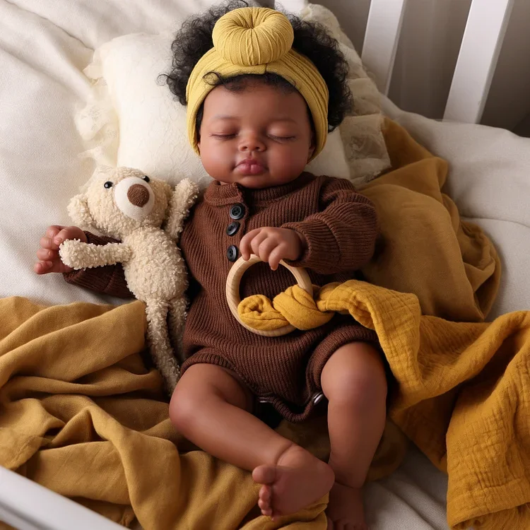 Tobey 17 Inch Sleeping Reborn Baby Doll Little Infant Boy Vinyl Cloth Body Poupee Bebe Reborn