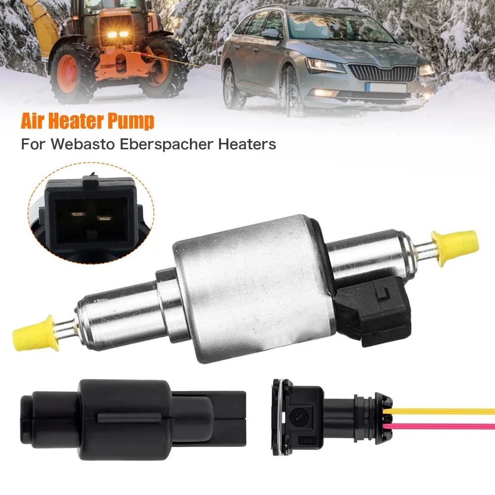 

3PCS 12V Diesel Parking Heater Fuel Pump Kit 22ml Metal Body Compatible with 2KW and 8KW Diesel Heater Systems