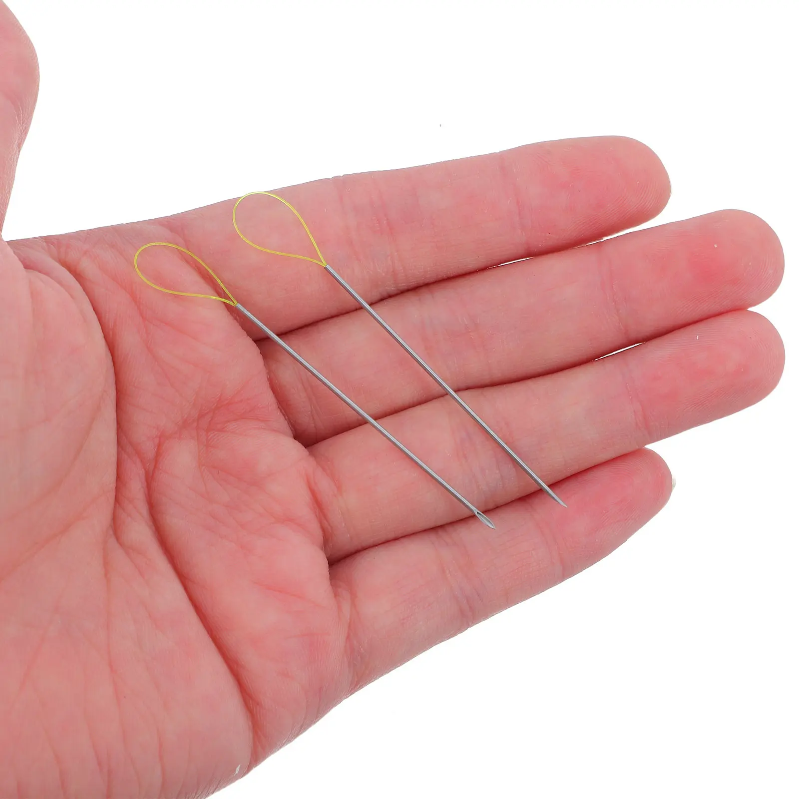 

2Pcs Stainless Steel Hair Needle Multipurpose and Fabric Repair Tool for Braiding Beading Crochet Hair Styling French Braid