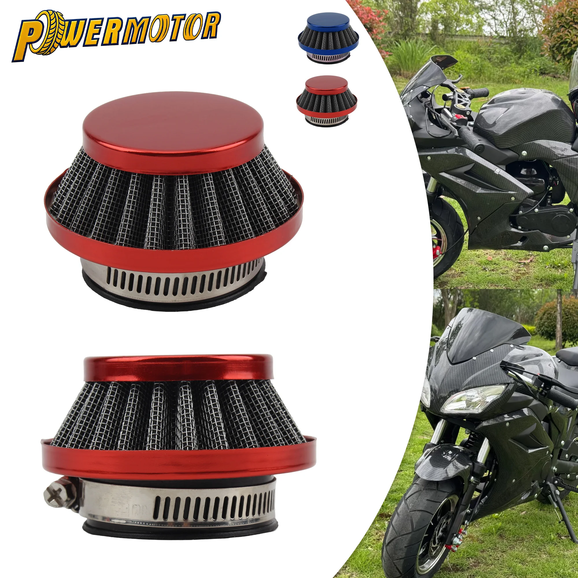 

Motorcycle Air Filter Cleaner Sports Intake 35mm 44mm Motocross Universal Accessories ATVs Quad Dirt Pit Bike Enduro Parts