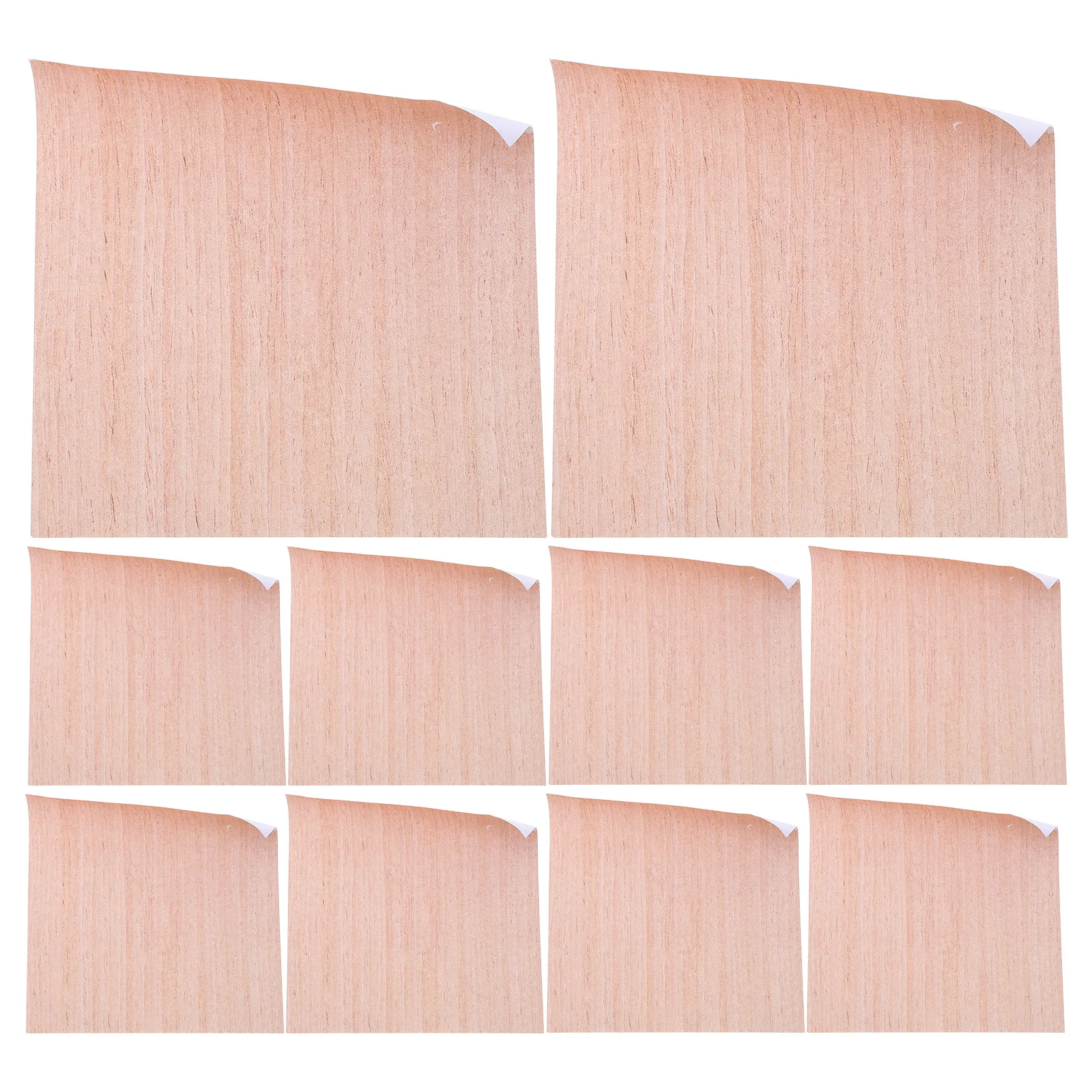 

100 Sheets Wood Grain Sticky Memo Pads Wear-Resistant Self-Stick Notes for Home Office School Removable Notes