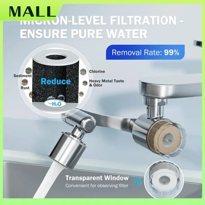 MALL Faucet Extender Filter,8Pcs Replacement Set With 2 Carbon Fiber & 6 PP Cotton Filters For Home Bathroom Kitchen