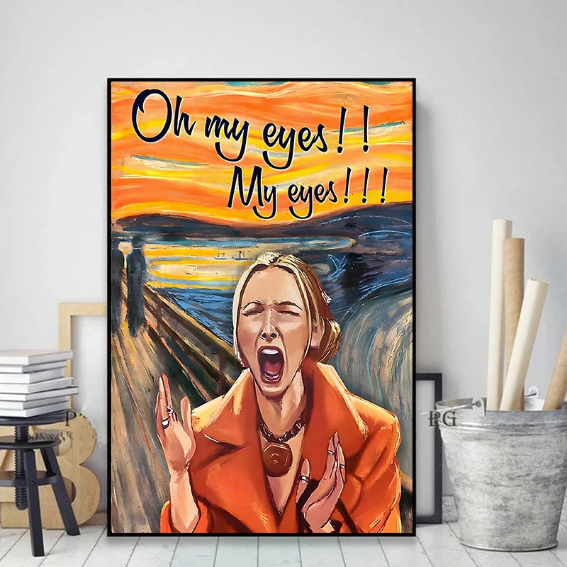فيبي بافي "أوه عيني" مضحك الكلاسيكية برنامج تلفزيوني الأصدقاء المشارك حائط لوح رسم الفن صور لغرفة المعيشة ديكور المنزل