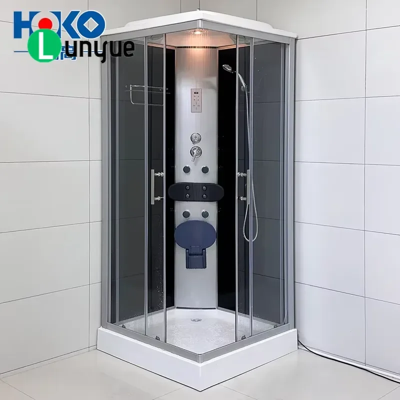 Luxury Square Multi Function Steam Sauna Shower Room with Massage for Home Bathroom Spa Relaxation Modern Design Easy Install