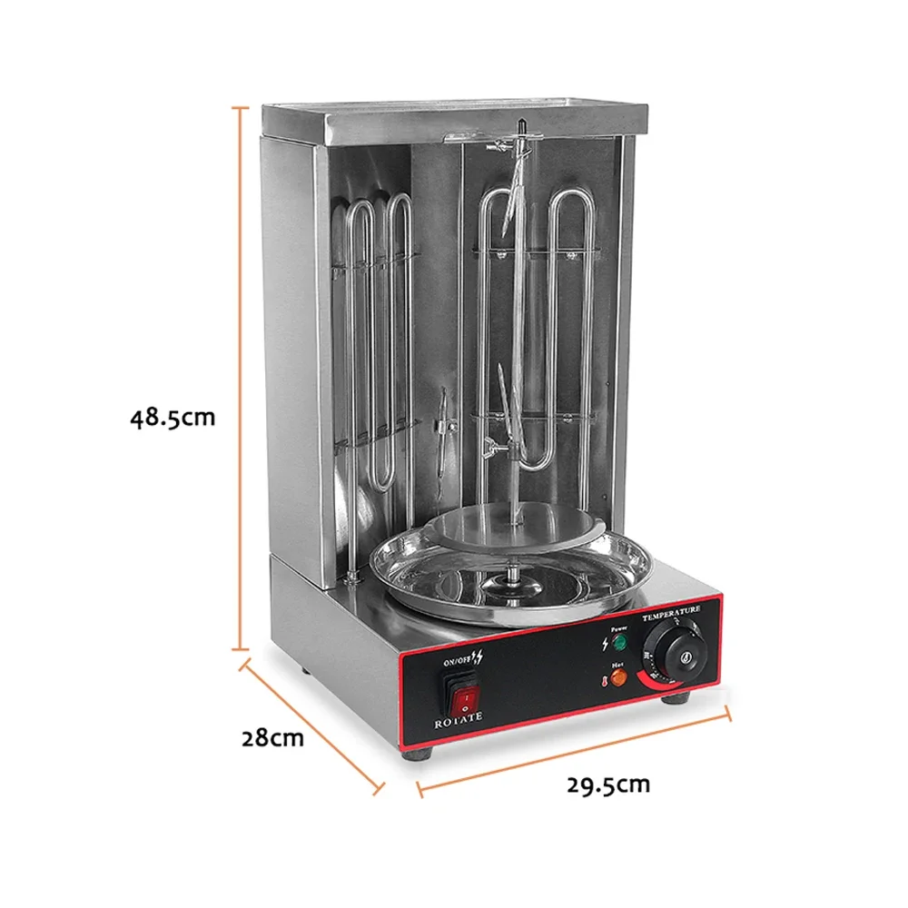 Electric Doner Kebab Grill Shawarma Machine Automatic Rotating BBQ Grill For Commercial Household Heating Pipe