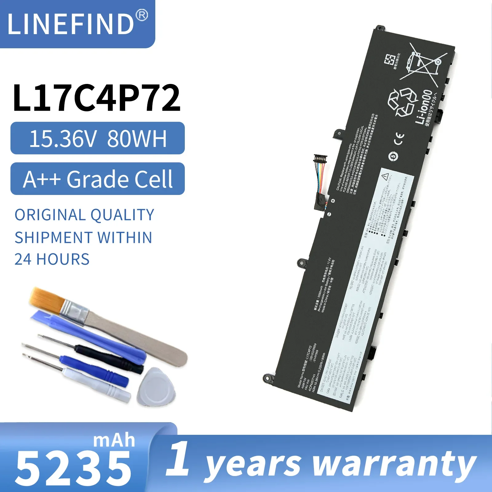 

L17C4P72 L17M4P72 Laptop Battery For Lenovo ThinkPad X1 Extreme Gen 1 2 For ThinkPad P1 1st 2nd Gen L18M4P71 01AY968