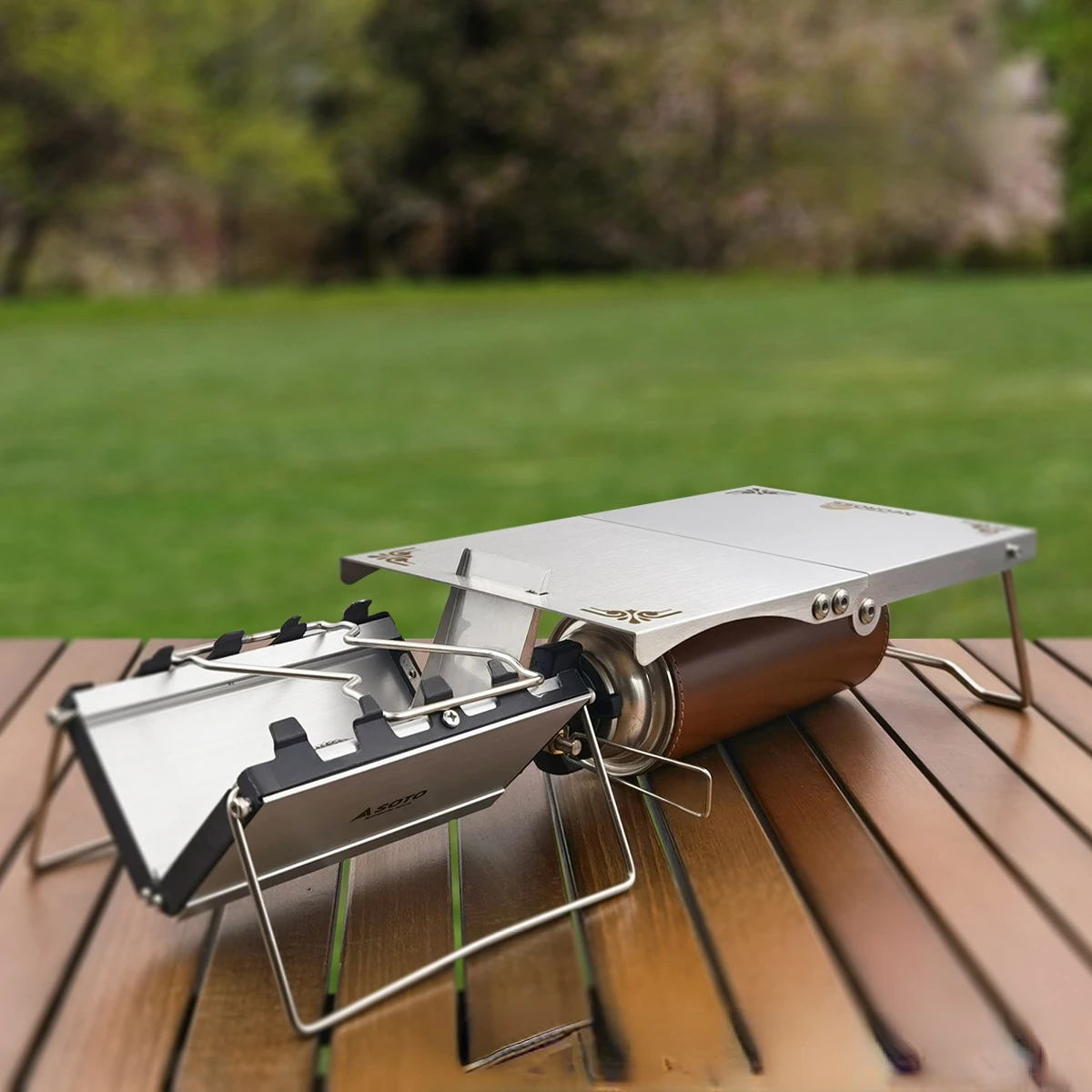 

Outdoor for SOTO ST320 Pure Titanium Ultra-light Folding Table All-in-one Stove Suitable for Outdoor Camping for NEOROSS New