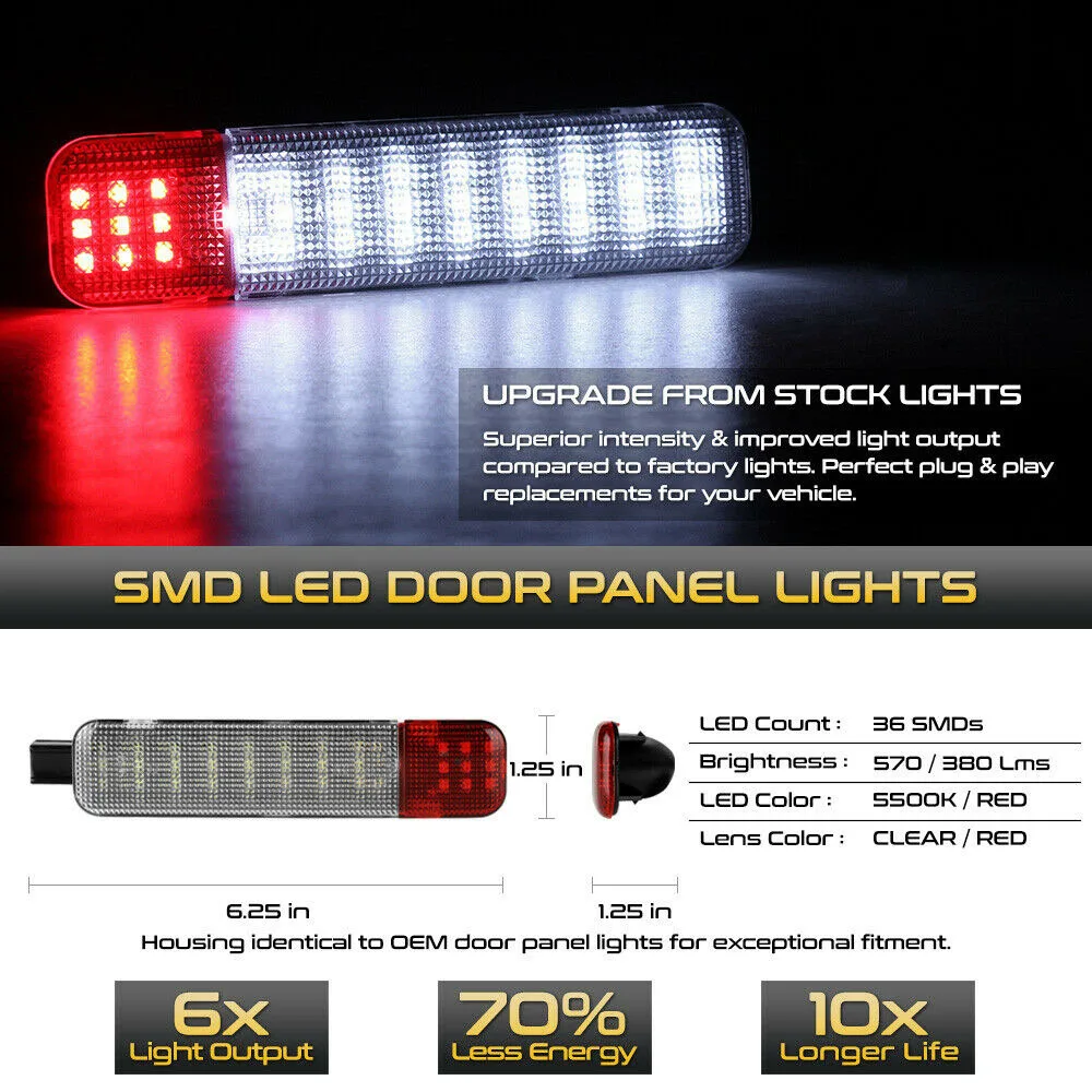 차량용 컨시어지 라이트 인테리어 문짝 패널 라이트, 문짝 패널 라이트, 허머 H2 2003 ~ 2009, 쉐보레 실베라도 1500 2500 3500