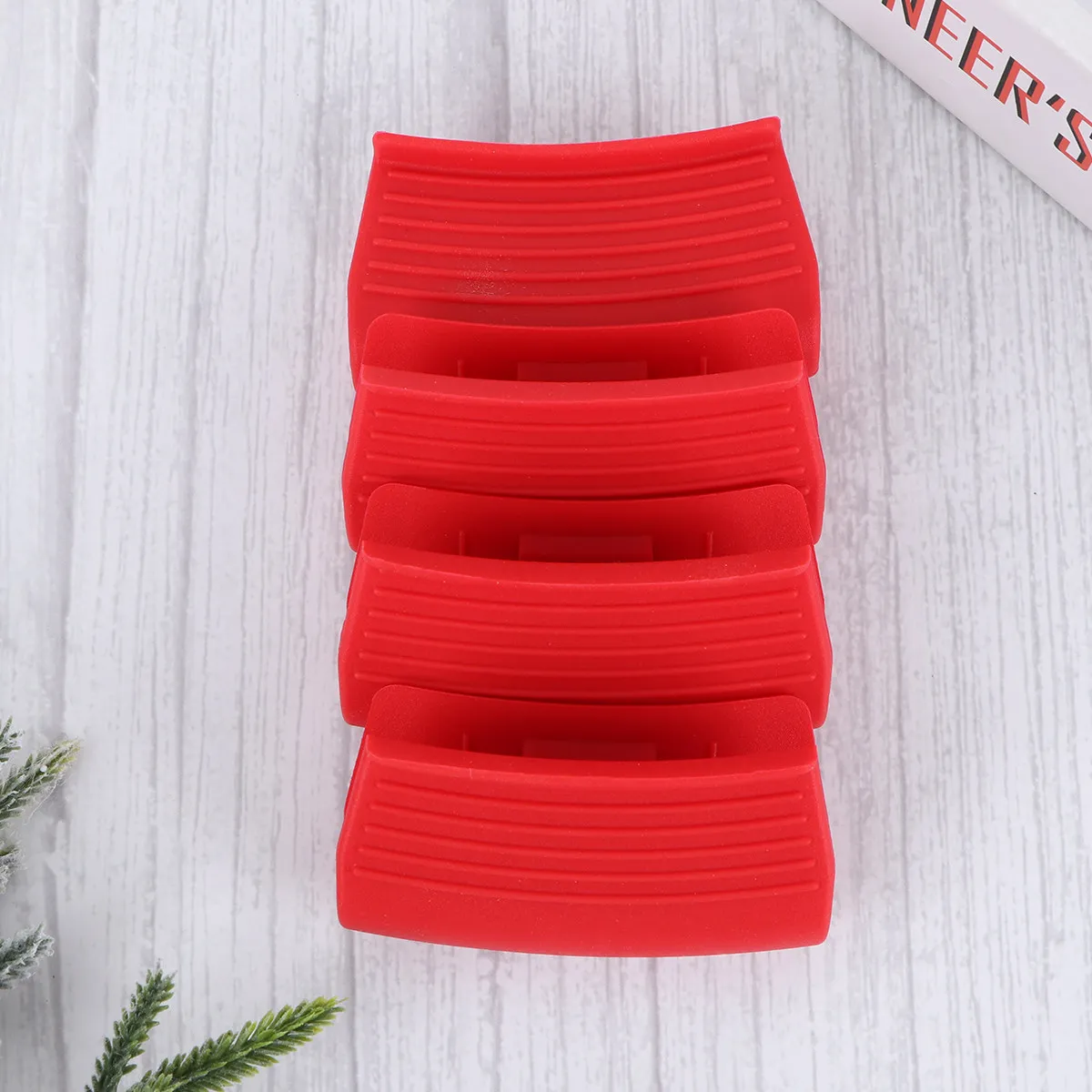4Pcs Heat Resistant Silicone Pot Handle Grips Non Slip Cooking Pinch Mitts for Wok Pan Saucepan Soup Pot Bowl Microwave Oven Use - view 2