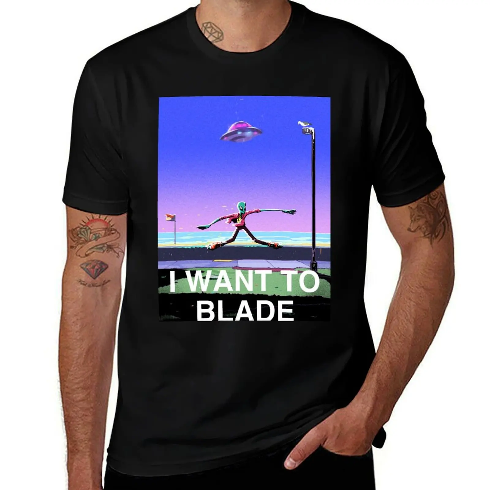 I WANT TO BLADE T-Shirt Summer Holiday T-Shirt