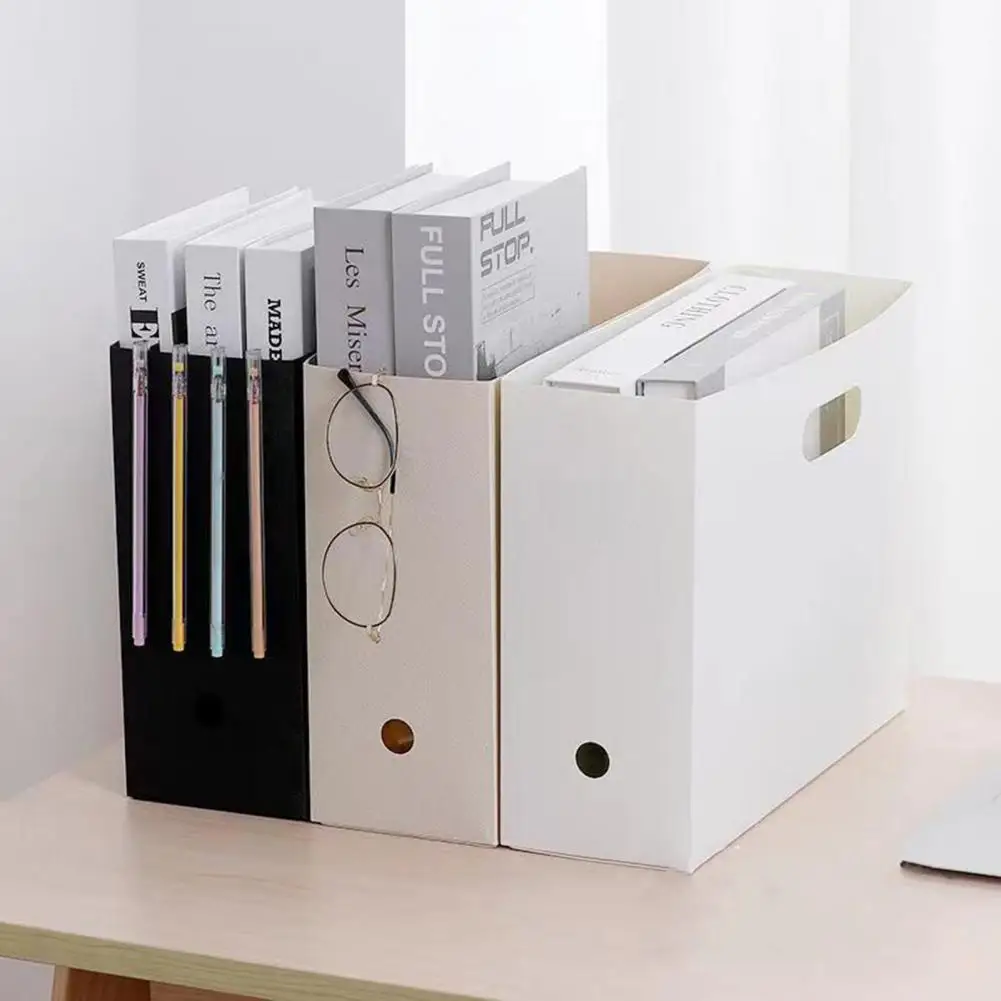 Document Storage Box Desktop Organizer Folding Large Capacity File Storage Vertical Desk Office Desktop Sundries Organizer