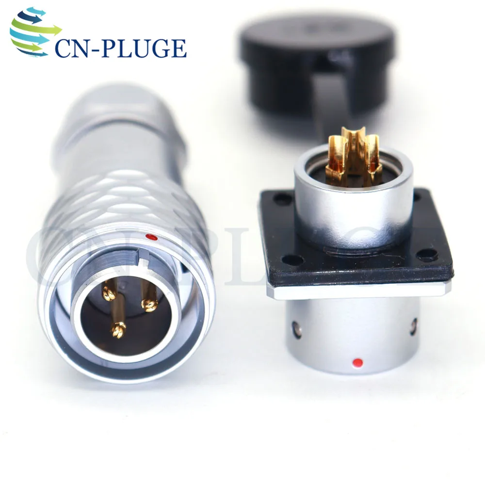 SF12 Connector 2 3 4 5 6 7 9 Pin Metal Aviation Medical Waterproof Industrial Plug 12mm Square Panel Installation Socket