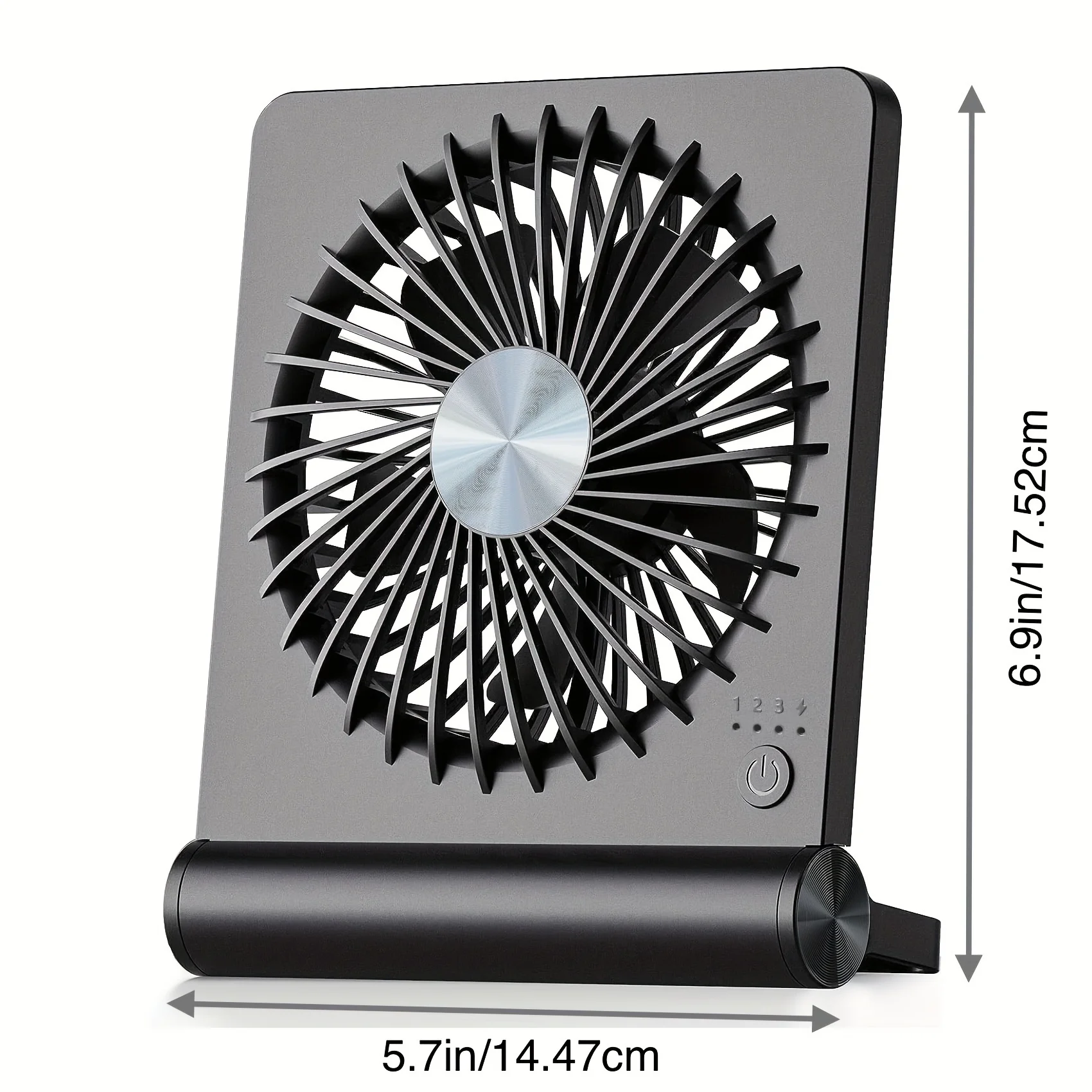 مروحة مكتب، مروحة USB صغيرة فائقة الهدوء، رياح قوية، 180 °   مروحة شخصية قابلة للطي 3 سرعات قابلة للتعديل تعمل بمنفذ USB-C للمكتب المنزلي