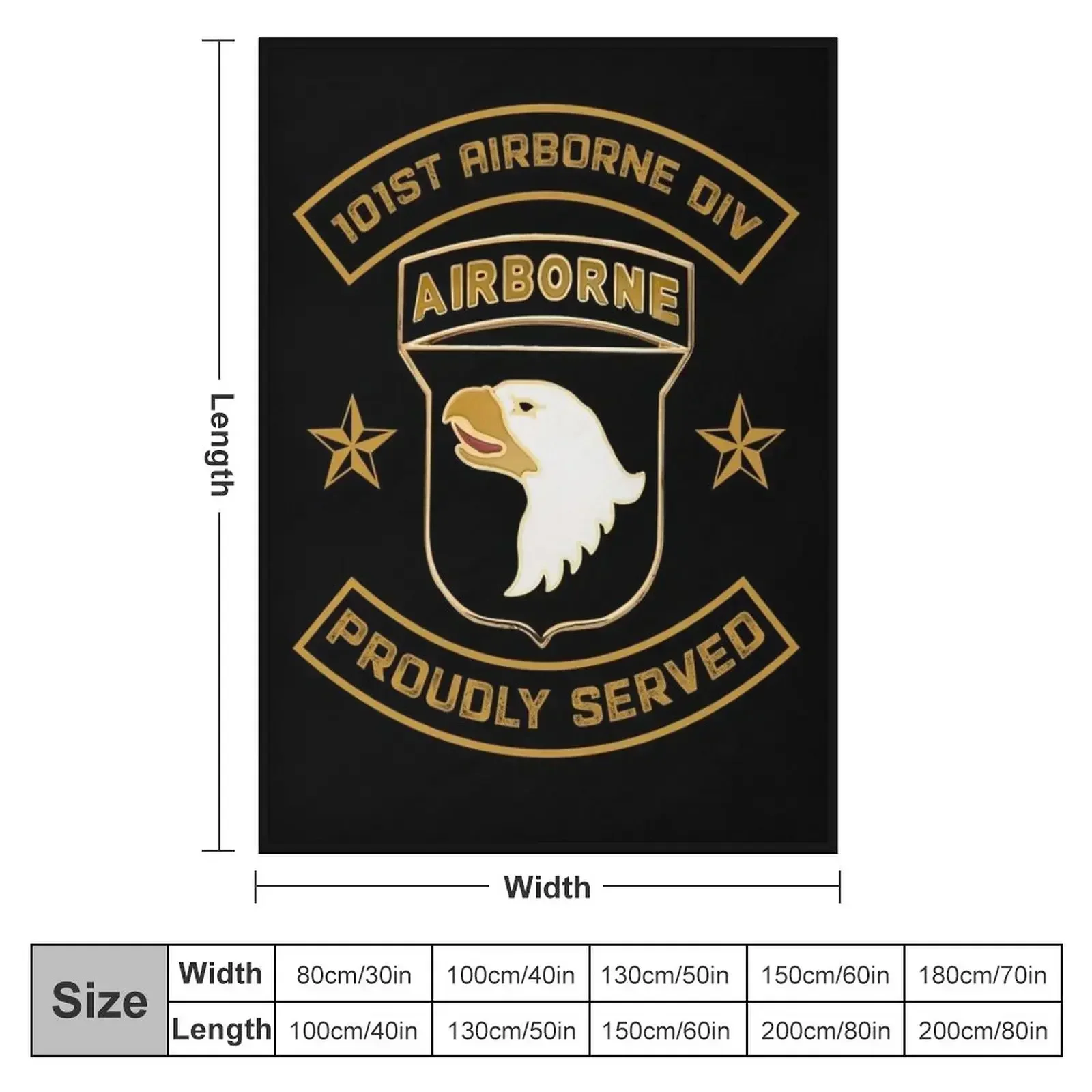 Paratrooper 101st Airborne Divition Proudly Served Throw Blanket Large Decoratives Furrys christmas decoration Blankets