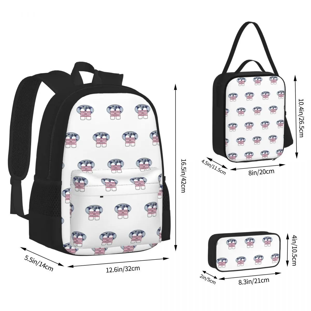 Scuba Diving Dive Diver Sea Snorkeling Sports BackpacksChildren School Bags Kids Rucksack Lunch Bag Pen Bag Three-Piece Set