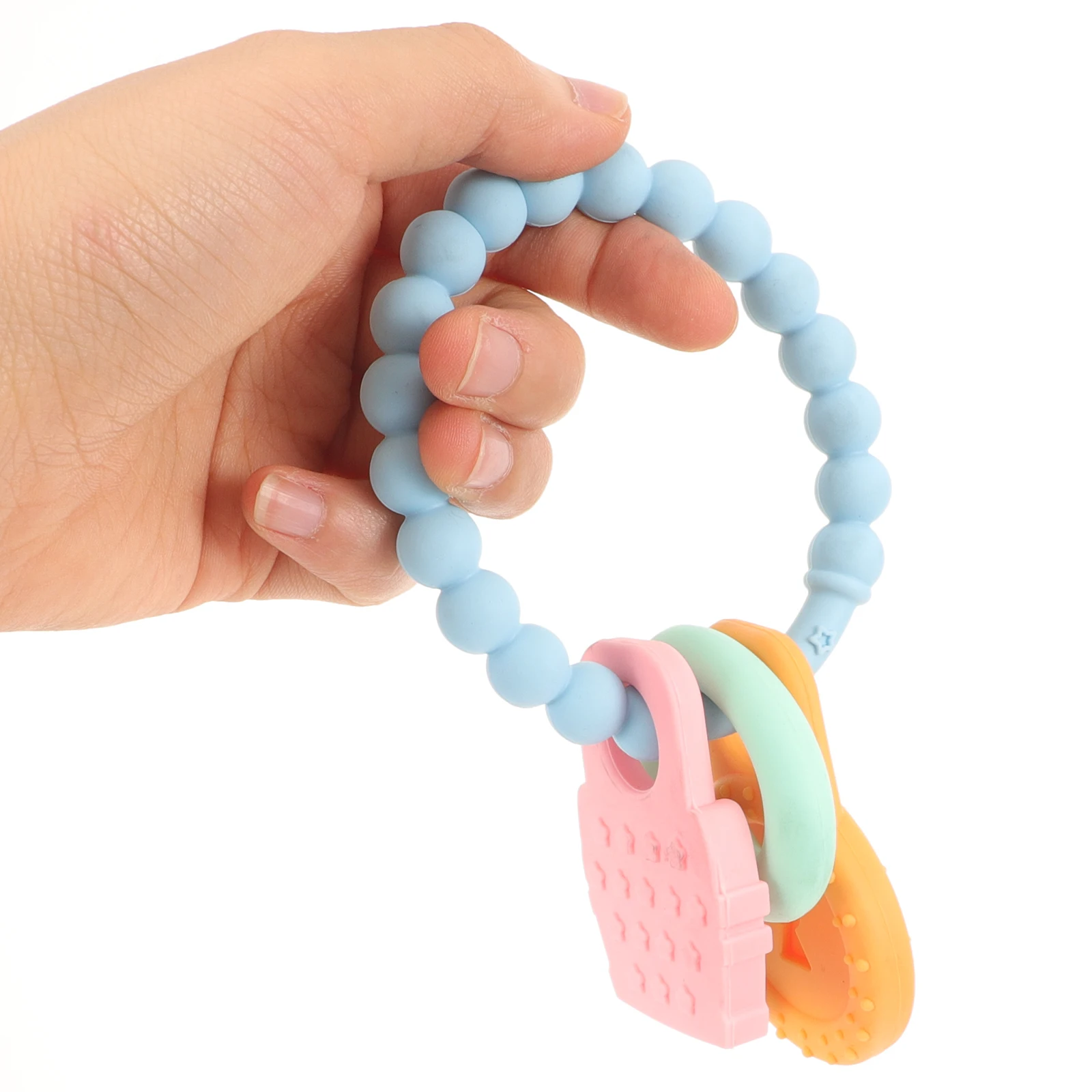 

Toddler Infant Baby Wrist Teether Silicone Teething Key for Gum Pain Jaw Development Teething Key Toy Teether Toy