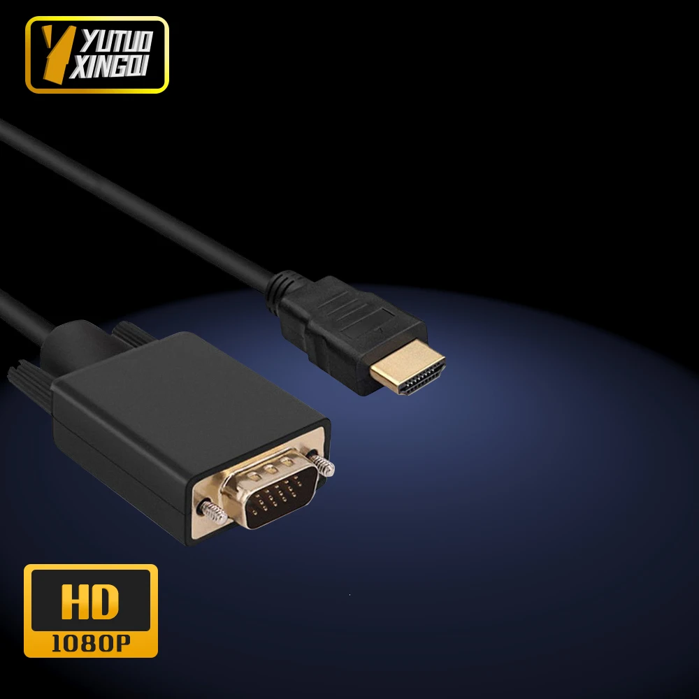 Кабель-адаптер VGA 1,8 м для видео высокой четкости 1080P для стандартного HDMI-совместимого с интерфейсом VGA проектора телевизора