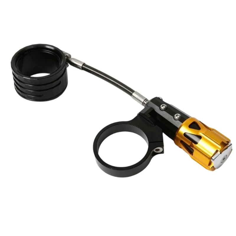 Super Sale Universal Rear Shock Absorber Pre Load Adjustable Ring Modified Aluminum Alloy Cylinder Accessories Golden