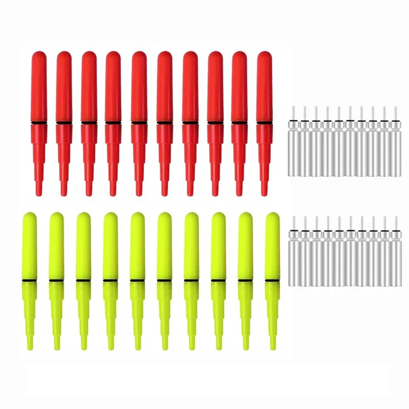 20pcs/lot Lightstick With CR425 Battery Red/Green LED Electric Stick Luminous Fishing Float Night Fishing Tackle Accessory 00107