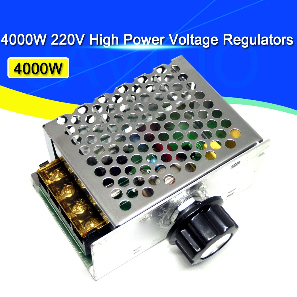 Javino 4000W 220V High Power Voltage Regulators SCR Speed Controller Electronic Voltage Regulator Governor Thermostat HR