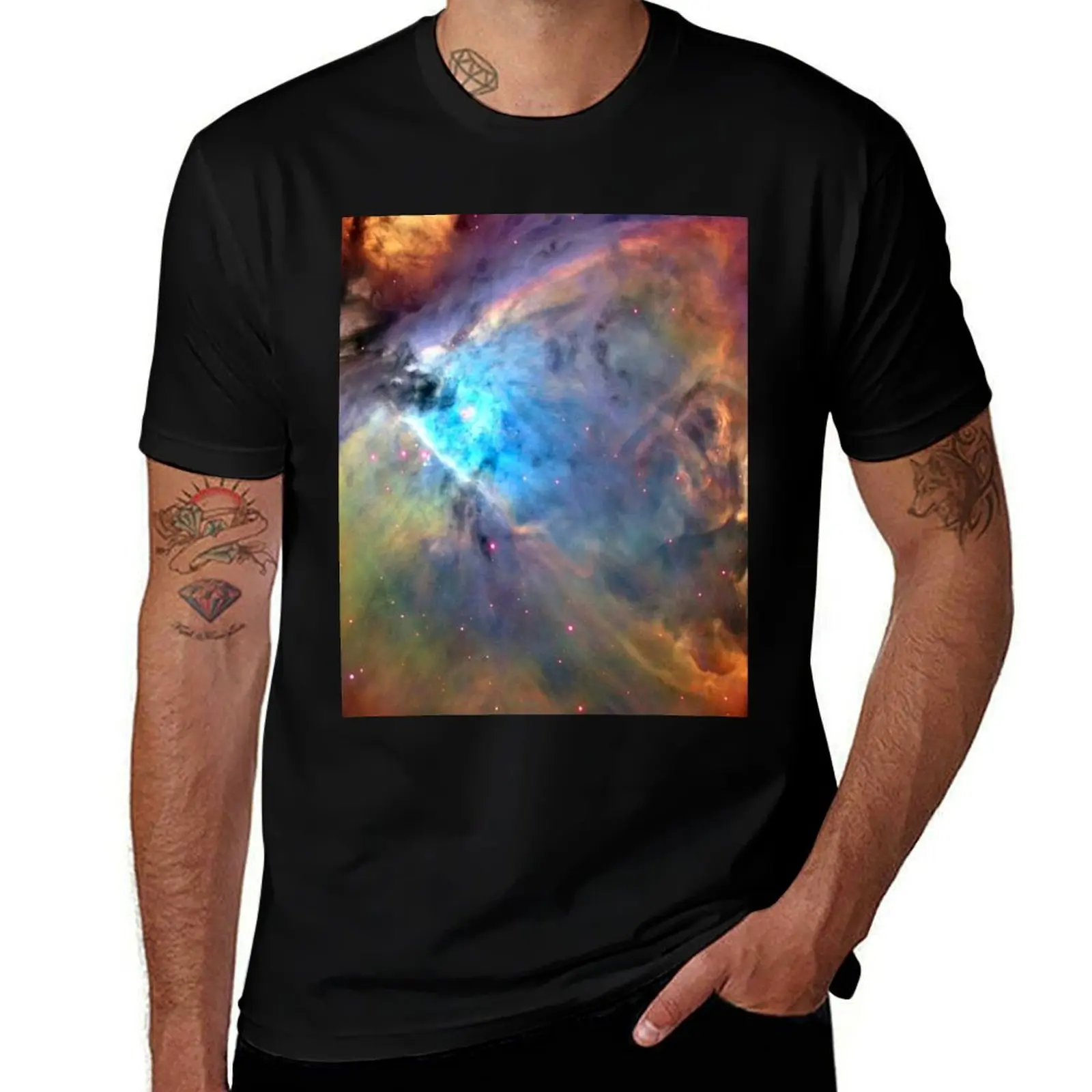 Orion Nebula Space Galaxy, RBSSG T-Shirt Art Pattern Printed Casual Top T-Shirt