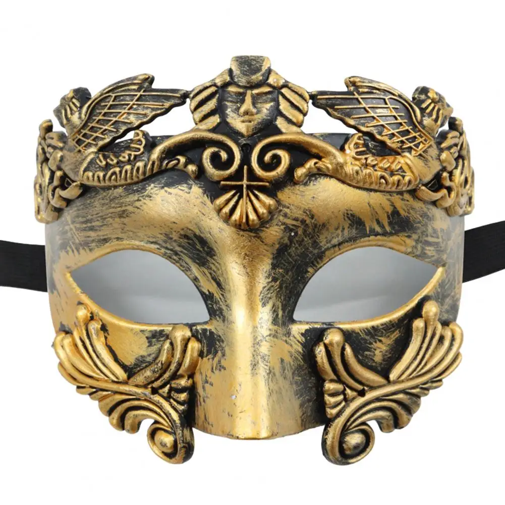Attractive Face Cover Anti-fade Venice Ancient Greece Costume Party Men Half Face Cover Plastic Half Face Cover for Carnival