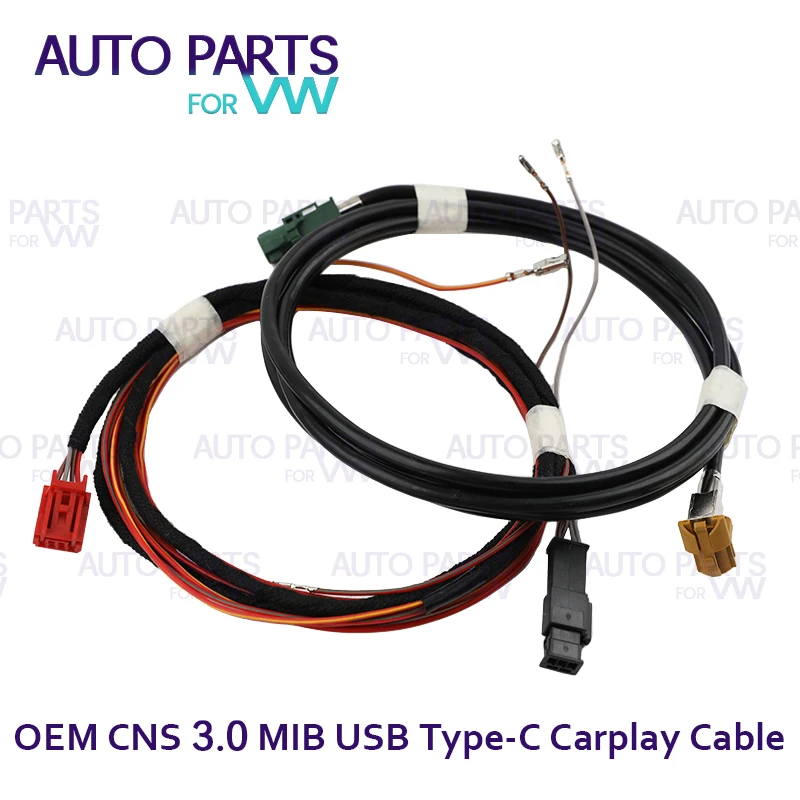

OEM CNS3.0 MIB USB Type-C Carplay Cable Front Rear USB Adapter Cable Harness For VW Tiguan MK2